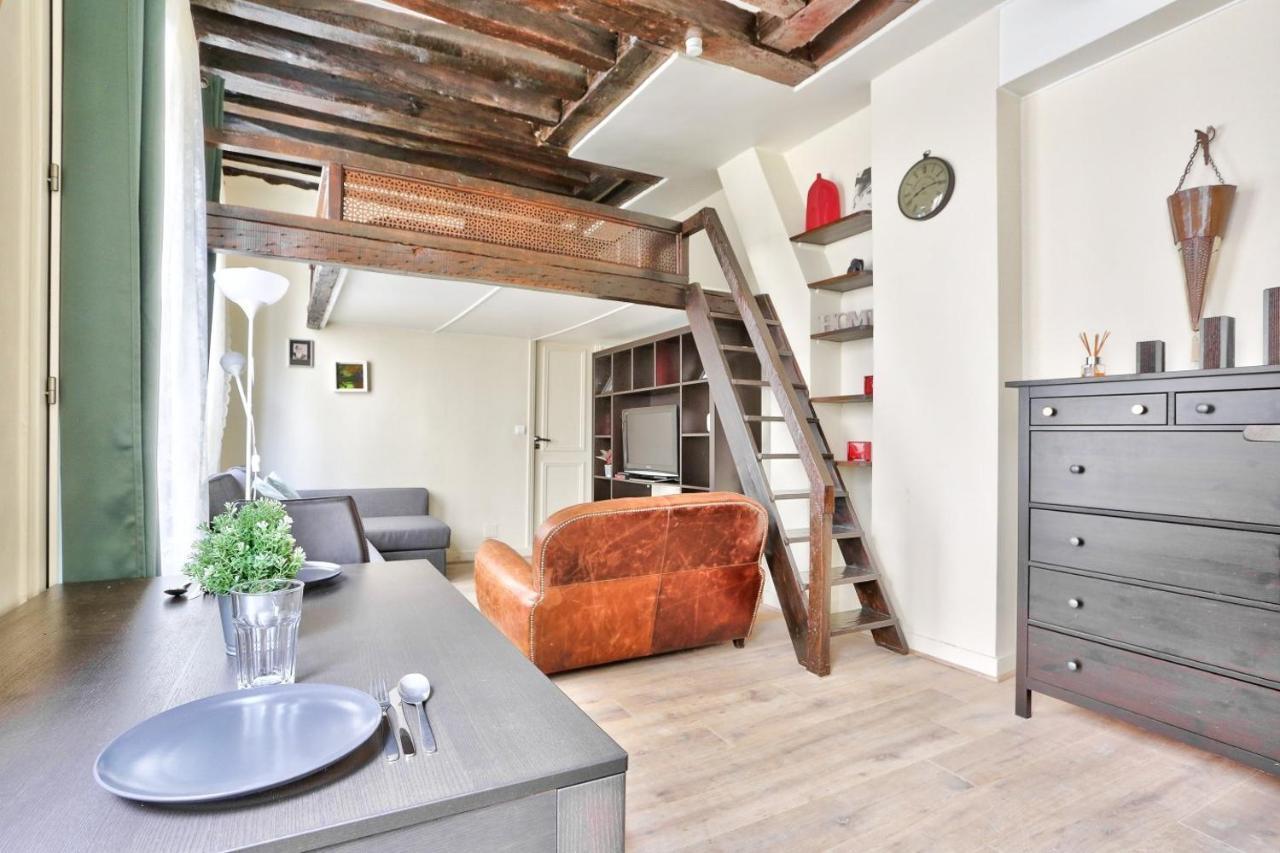 Studio Mezzanine Quartier Luxembourg Free Netflix Paris Bagian luar foto